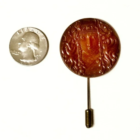 Antique Oversized Art Nouveau Hat/Stick Pin - Picture 5 of 7